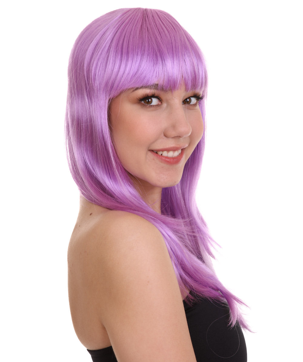 Wigs2you ハロウィン パーティー プレミアム レディース H-1049 とても快適なグラマー グリーン ウィッグ Lt パープル カラー