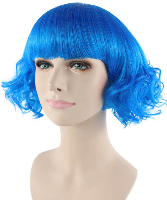 ハロウィンパーティープレミアムレディース H-1351 カーニバルブルー ウェービーウィッグ レディ ファンシーキャラクターファッションウィッグ