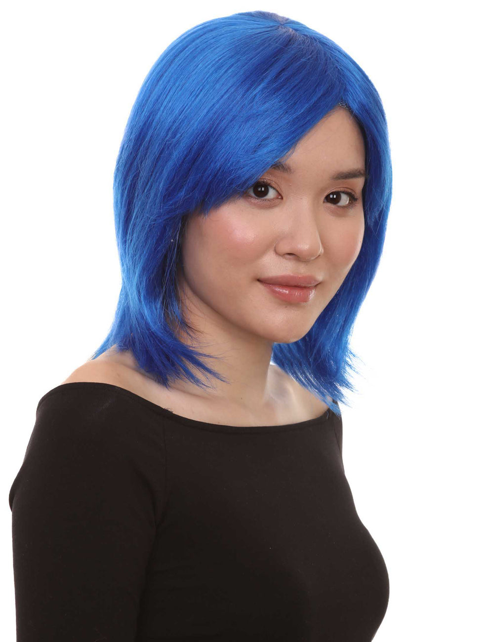 Wigs2you ハロウィン パーティー プレミアム H-1427 簡単に着用でき 快適なフィット感の女性ショート ダークブルーウィッグ