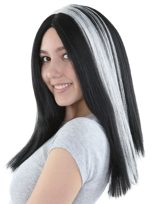 Wigs2you ハロウィンとパーティープレミアムレディース H-498 ブラック・ホワイト ミディアム ヴァンパイアウィッグ