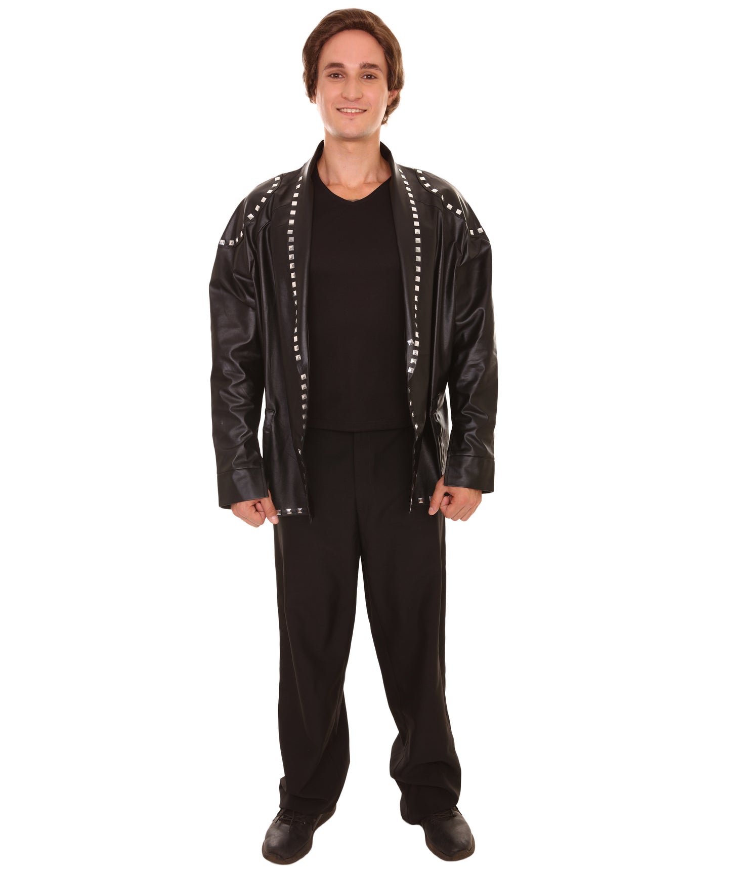 男性 JCP-204 のモダンPUレザージャケットコスチューム ブラック コスプレコスチューム