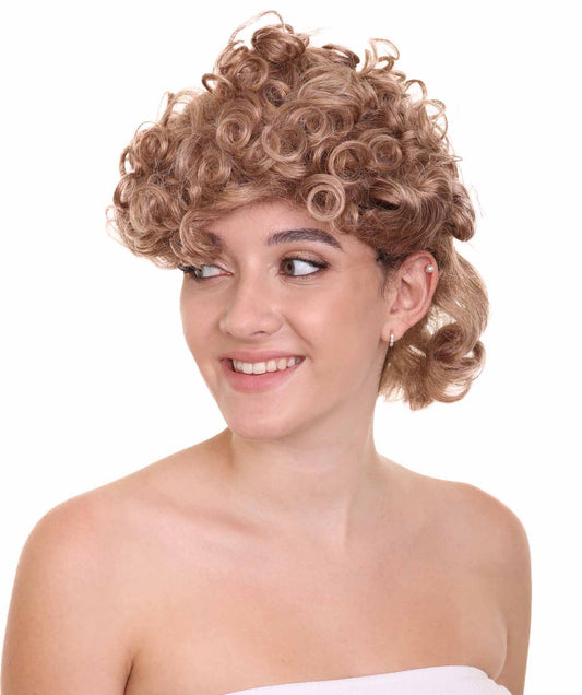 レディース A Series of Unfortunate Events Justice Strauss H-3840 TV/映画ウィッグ プレミアム 通気性の良い キャップレスキャップ