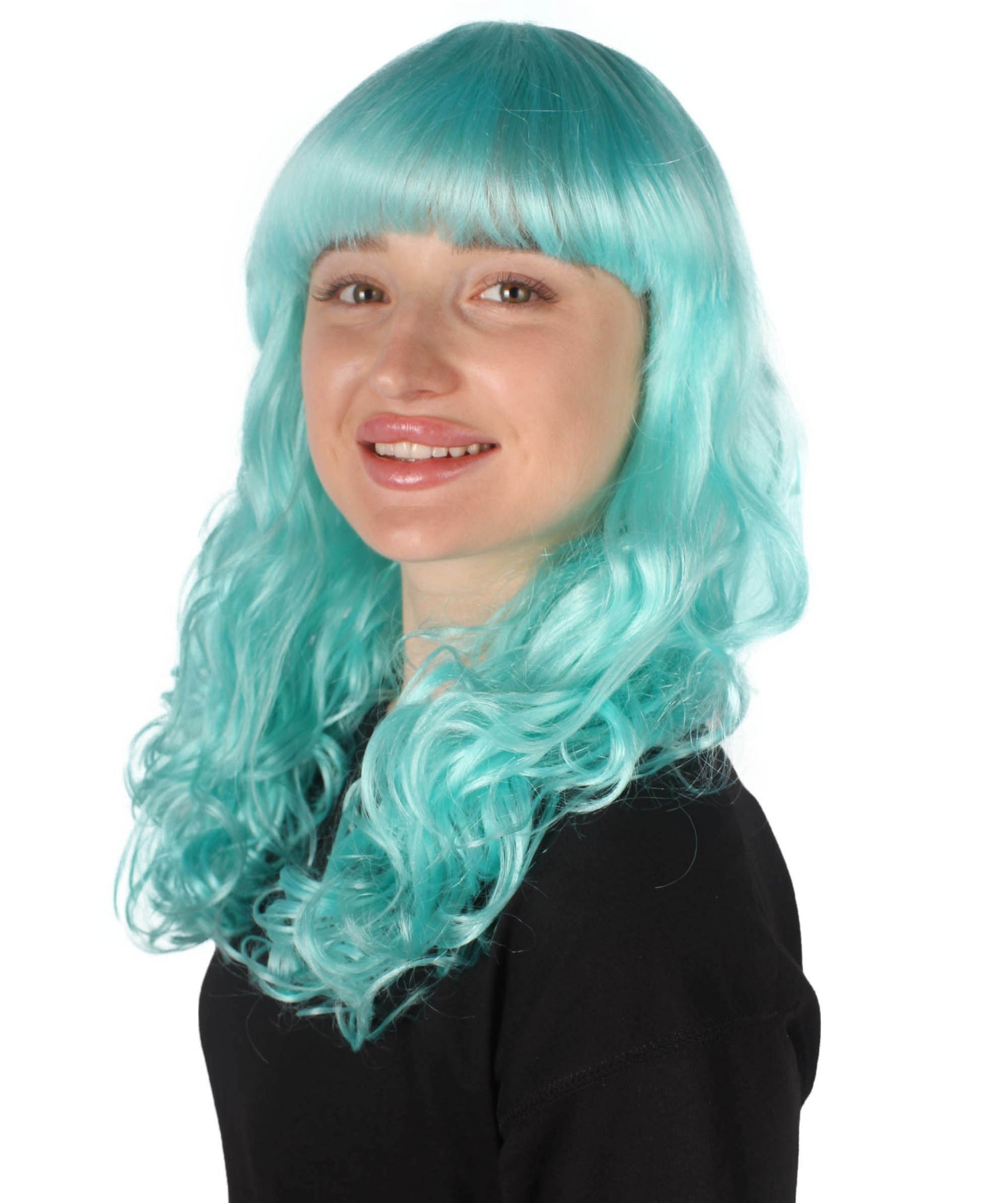 Wigs2you ハロウィンパーティープレミアム H-819 バットマン 女性ジョーカーウィッグ ブルーレイク色