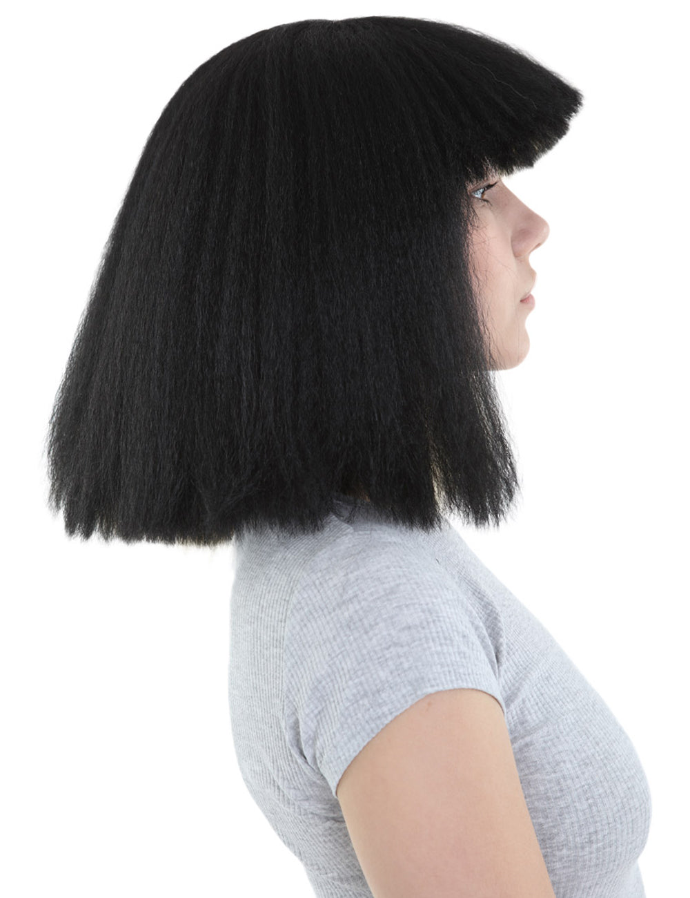 Wigs2you ハロウィンとパーティー プレミアム レディース H-490 SIA ブラックとブロンド ウィッグ Lサイズ