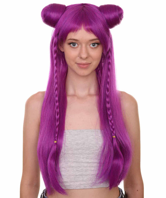 ハロウィンパーティープレミアムレディ H-5437 ダブルバンズアニメロングウィッグ