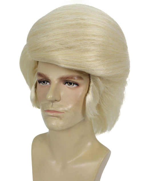 メンズ H-6118 アニメ映画悪役ブロンドふわふわウィッグハロウィンに最適難燃性合成繊維