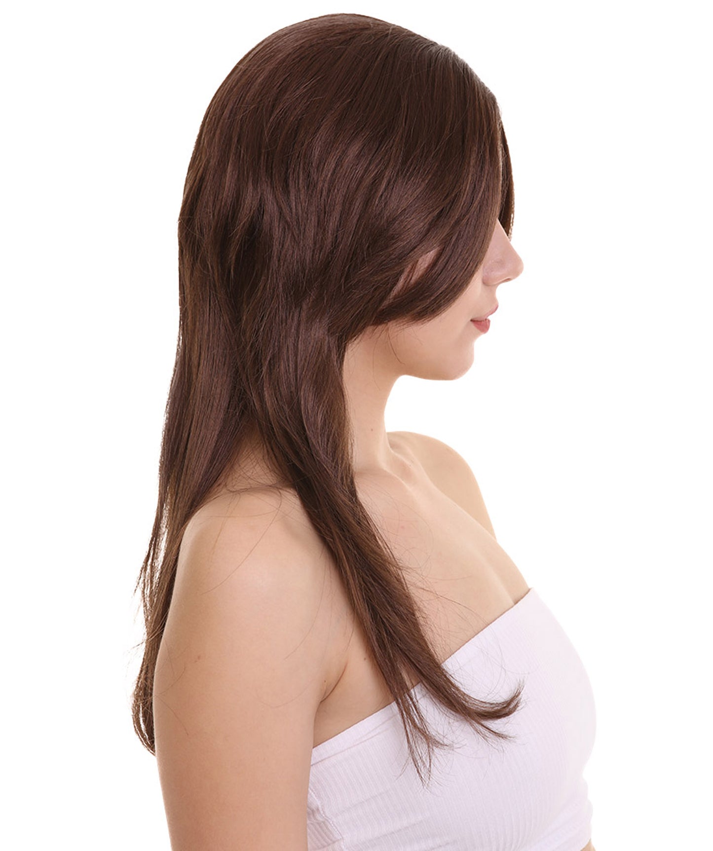 Wigs2you ハロウィンパーティープレミアム H-957 3レイヤーのパーティーガールウィッグ ブラウン色