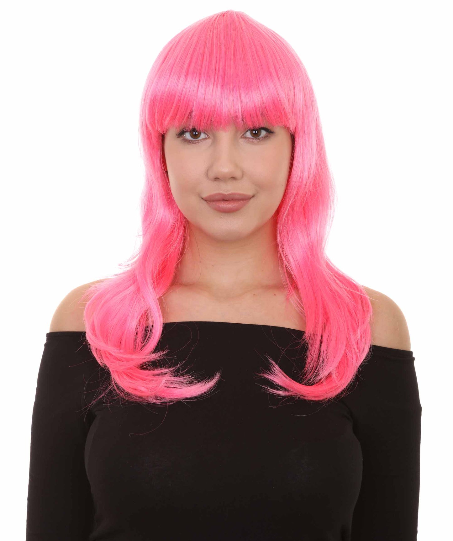 Wigs2you ハロウィンパーティ プレミアムレディース H-2037 着用しやすく とても快適 ロングピンクウィッグ あなたの美しさを引き立てる