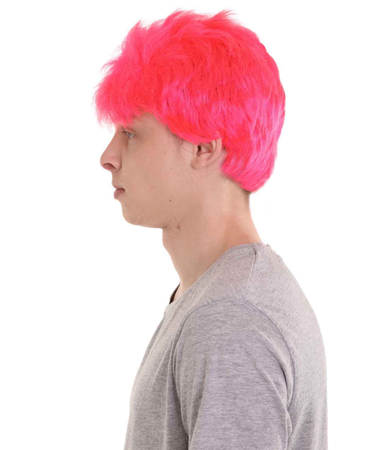 ハロウィンパーティー 男性用 H-2285 ファンシー ネオンピンク ウィッグ