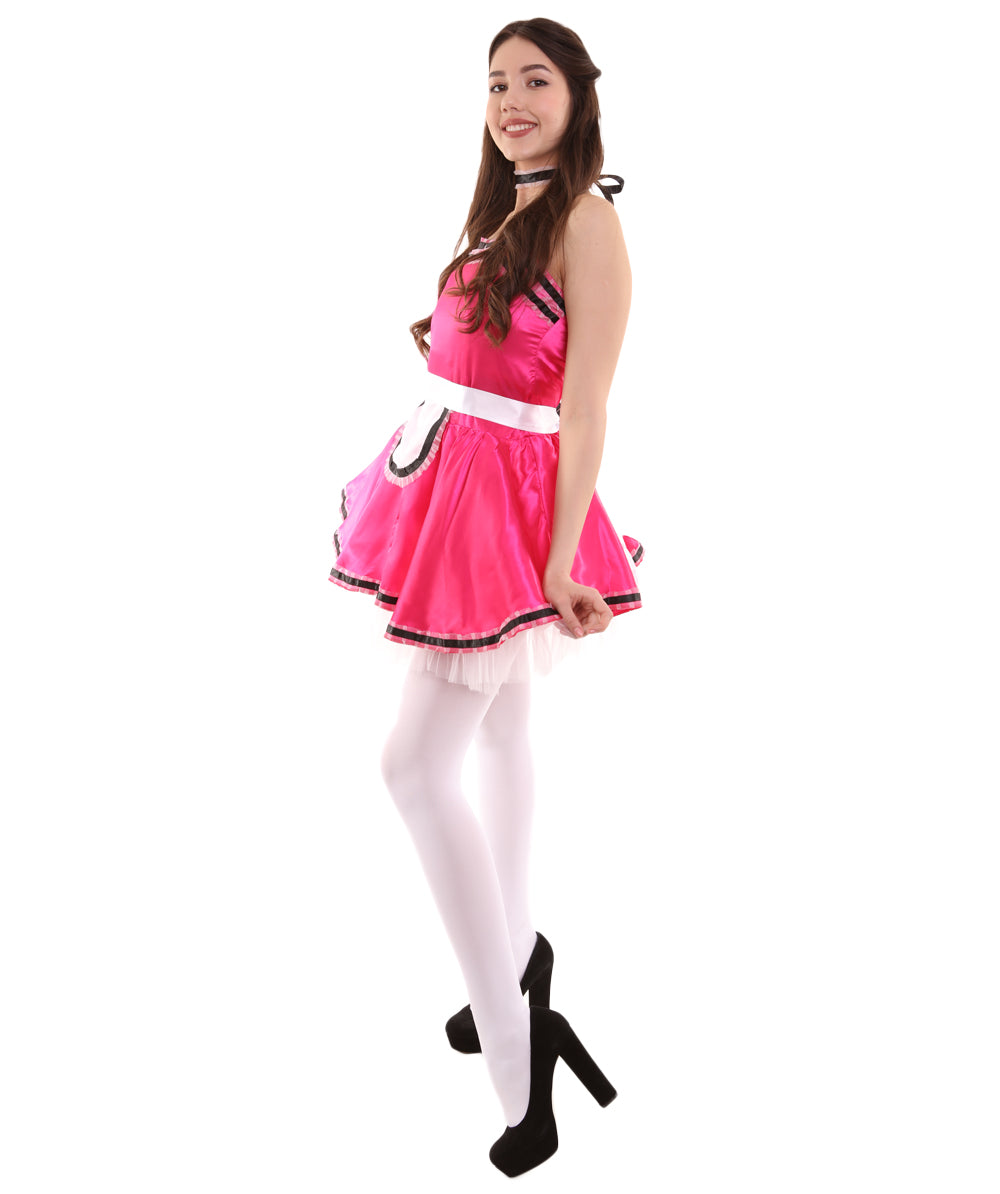 女性用 JCO-344_12 フレンチメイド制服コスプレ ピンクコスチューム