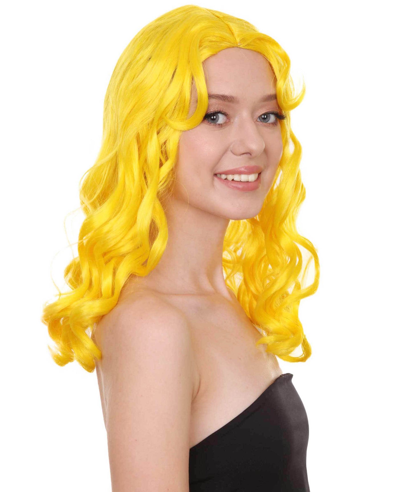Wigs2you ハロウィンパーティー プレミアム レディース H-1084 アリスウィッグ 鏡の国のアリス イエロー色