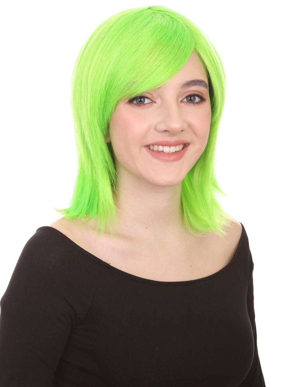 Wigs2you ハロウィン パーティー プレミアム H-1423 簡単に着用でき 快適なフィット感の女性ショート ライムウィッグ