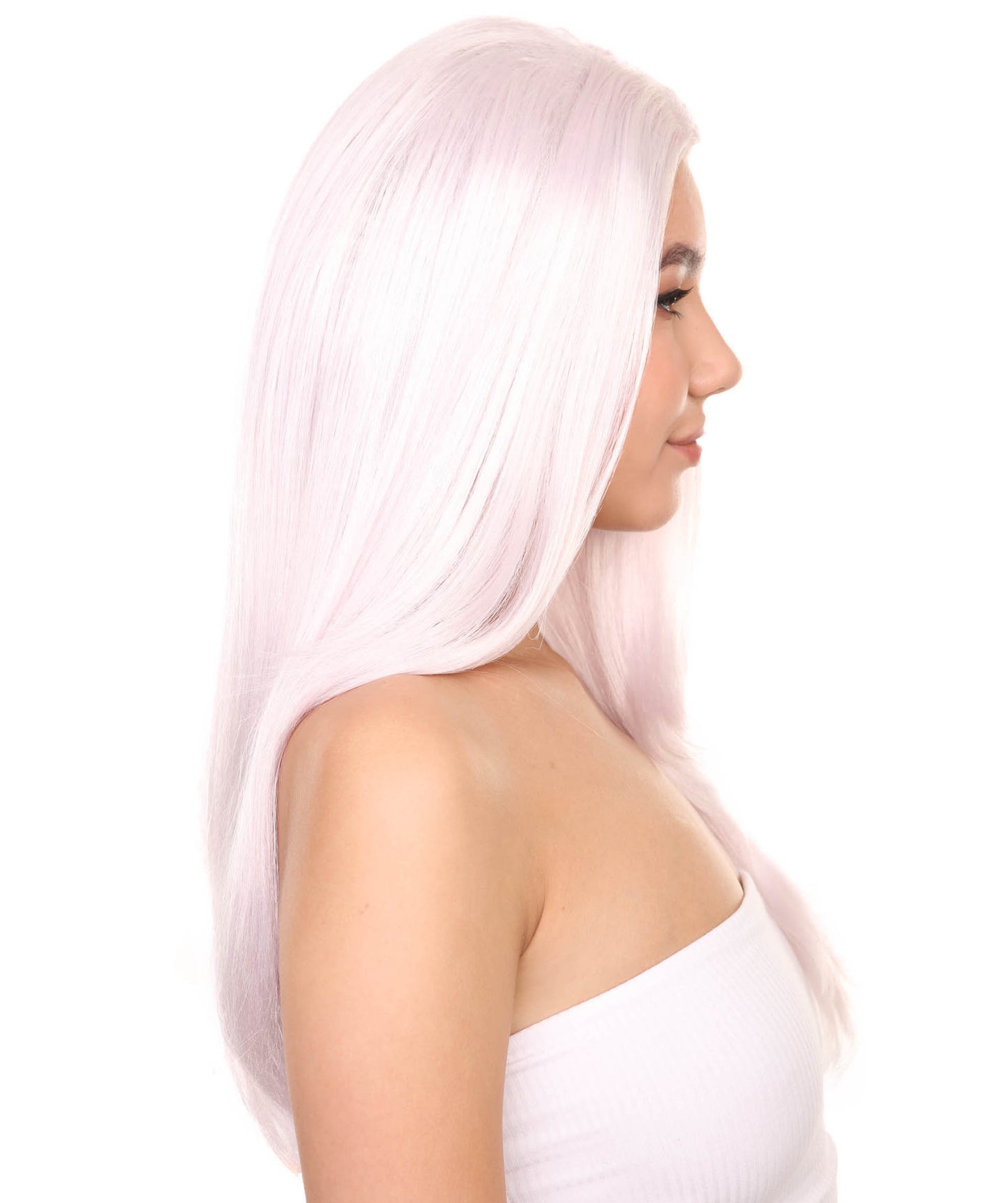 ハロウィンパーティープレミアムレディ H-5438 ロングレングス ポリスオフィサーウィッグ ホワイト