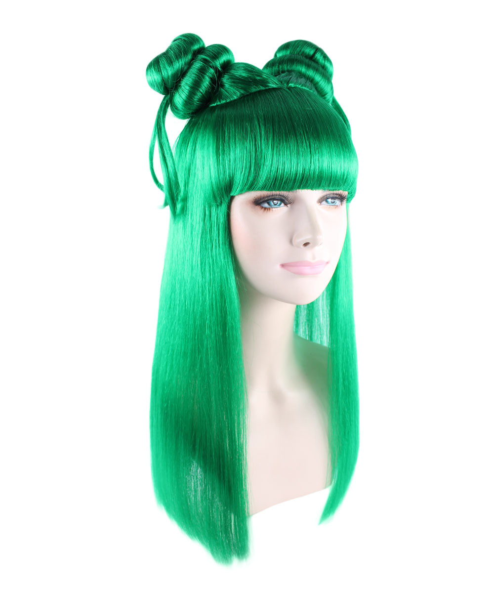 Wigs2you ハロウィン パーティー プレミアム レディース H-1202 快適なフィット感 ダークグリーン アジアン プリンセス ウィッグ