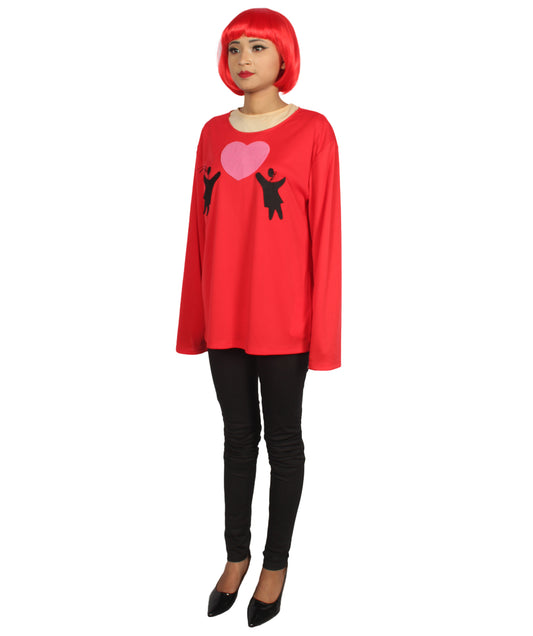 大人向け女性用 JCO-169_2 バレンタインデー 恋に落ちる ロングスリーブ レッド コスプレ コスチュームコレクション
