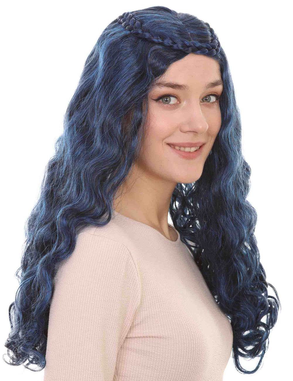 Wigs2you ハロウィンパーティー プレミアムレディース エヴィーウィッグ ディセンダンツ ダークブルーカラー H-481