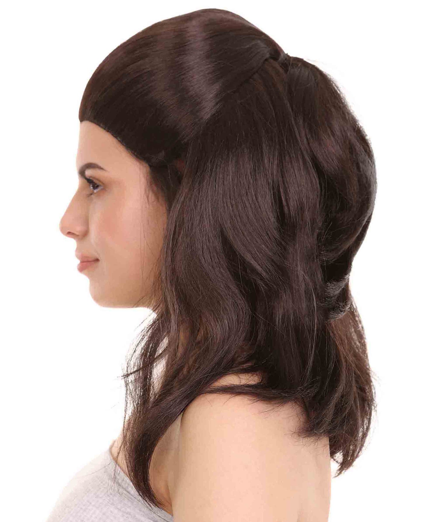 コスプレウィッグ Star Wars The Last Jedi Reyスタイル H-3575 セクシーコスプレパーティーハロウィンウィッグ プレミアム 通気性の良い キャップレスキャップ