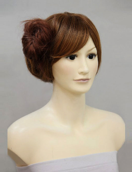 女性 W-8222 のおしゃれな ミディアムオーバン シニョンフィーチャーヘアアクセサリー 合成繊維