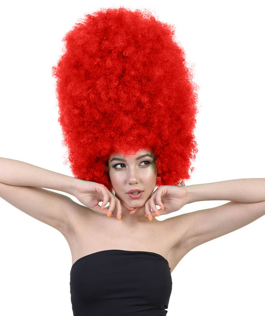 Wigs2youハロウィンパーティープレミアムレディースH-1995 美しい見た目のスーパーサイズジャンボネオンレッドアフロウィッグ