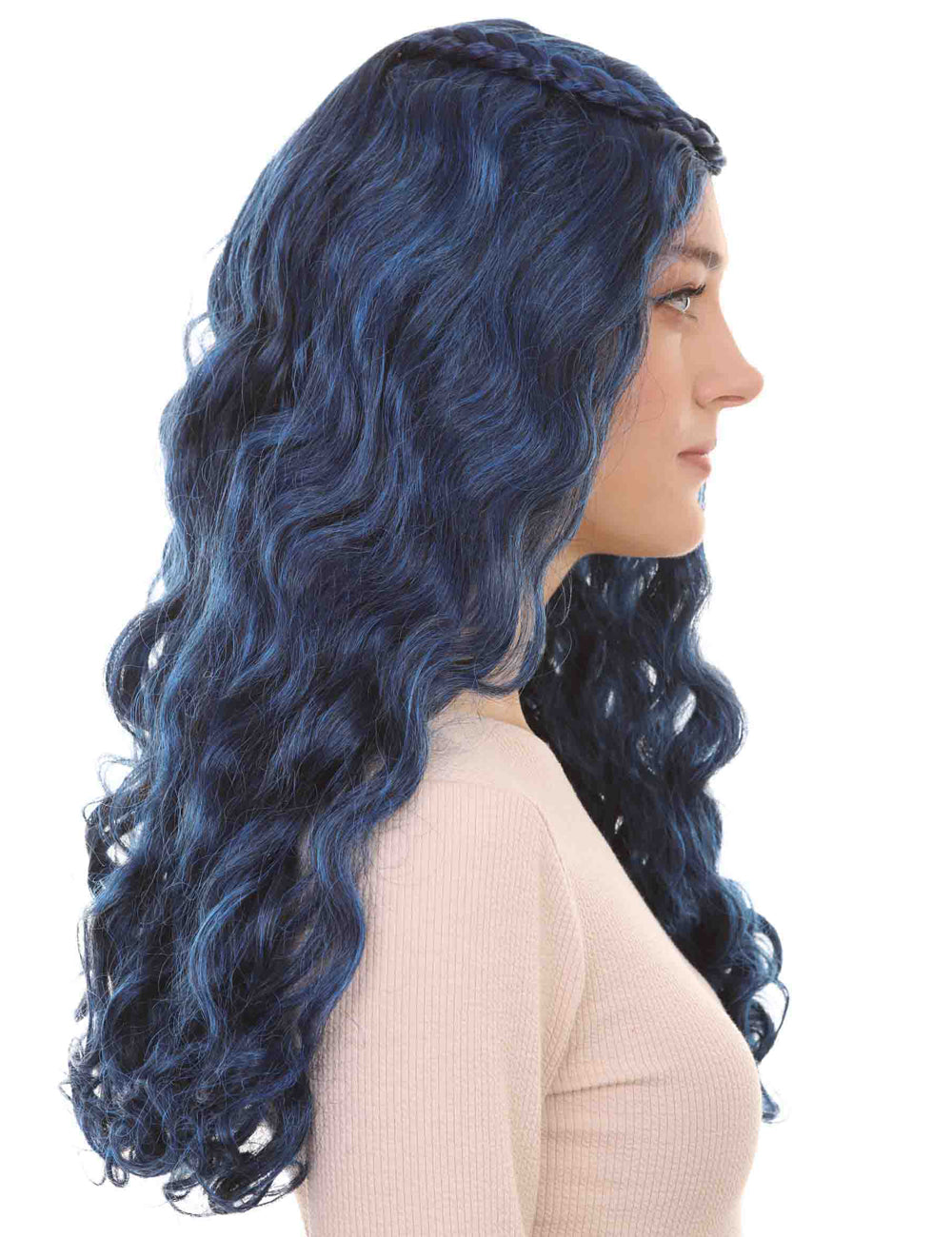 Wigs2you ハロウィンパーティー プレミアムレディース エヴィーウィッグ ディセンダンツ ダークブルーカラー H-481