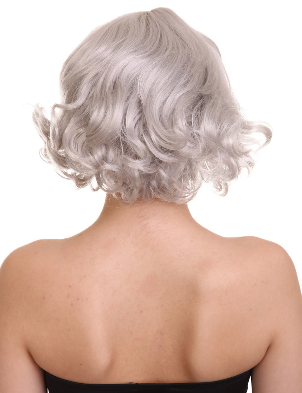 Wigs2you ハロウィン パーティー プレミアム レディース H-1361 着けやすい 快適なフィット感 カーニバル グレー ウェーブのかかったウィッグ