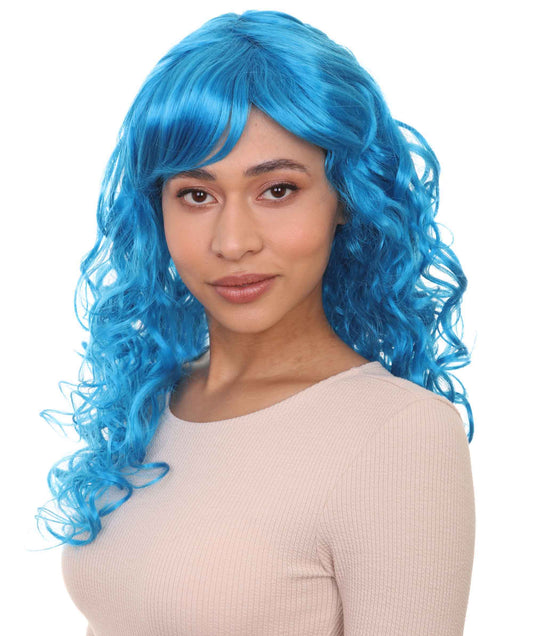 Wigs2you ハロウィンパーティープレミアムレディース H-1027 着用しやすい ベラウィッグ ネオンブルー色
