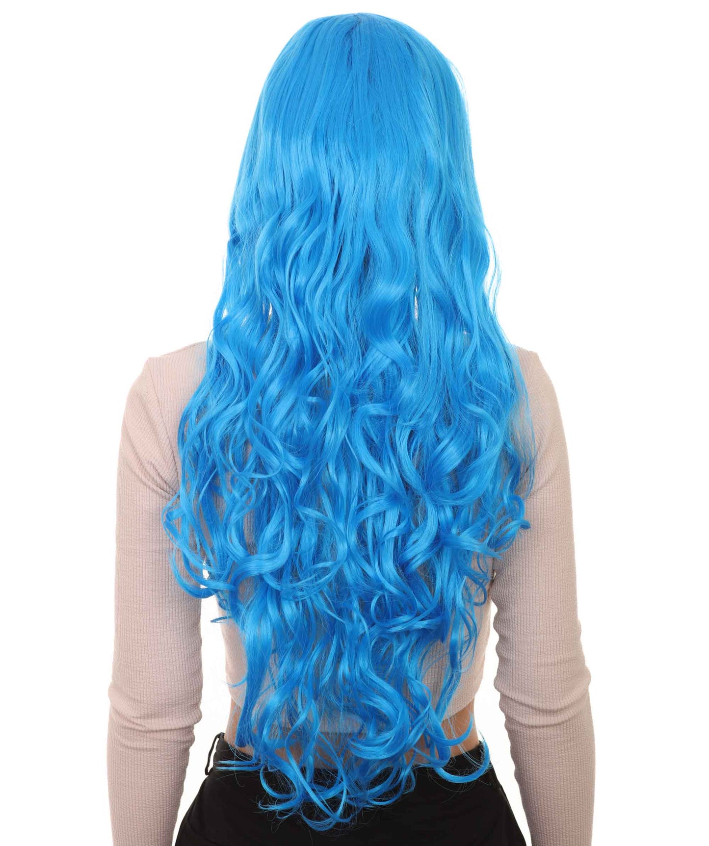 Wigs2you ハロウィンパーティ プレミアムレディース H-2038 着用しやすく とても快適 ロングカーリーブルーウィッグ あなたの美しさを引き立てる