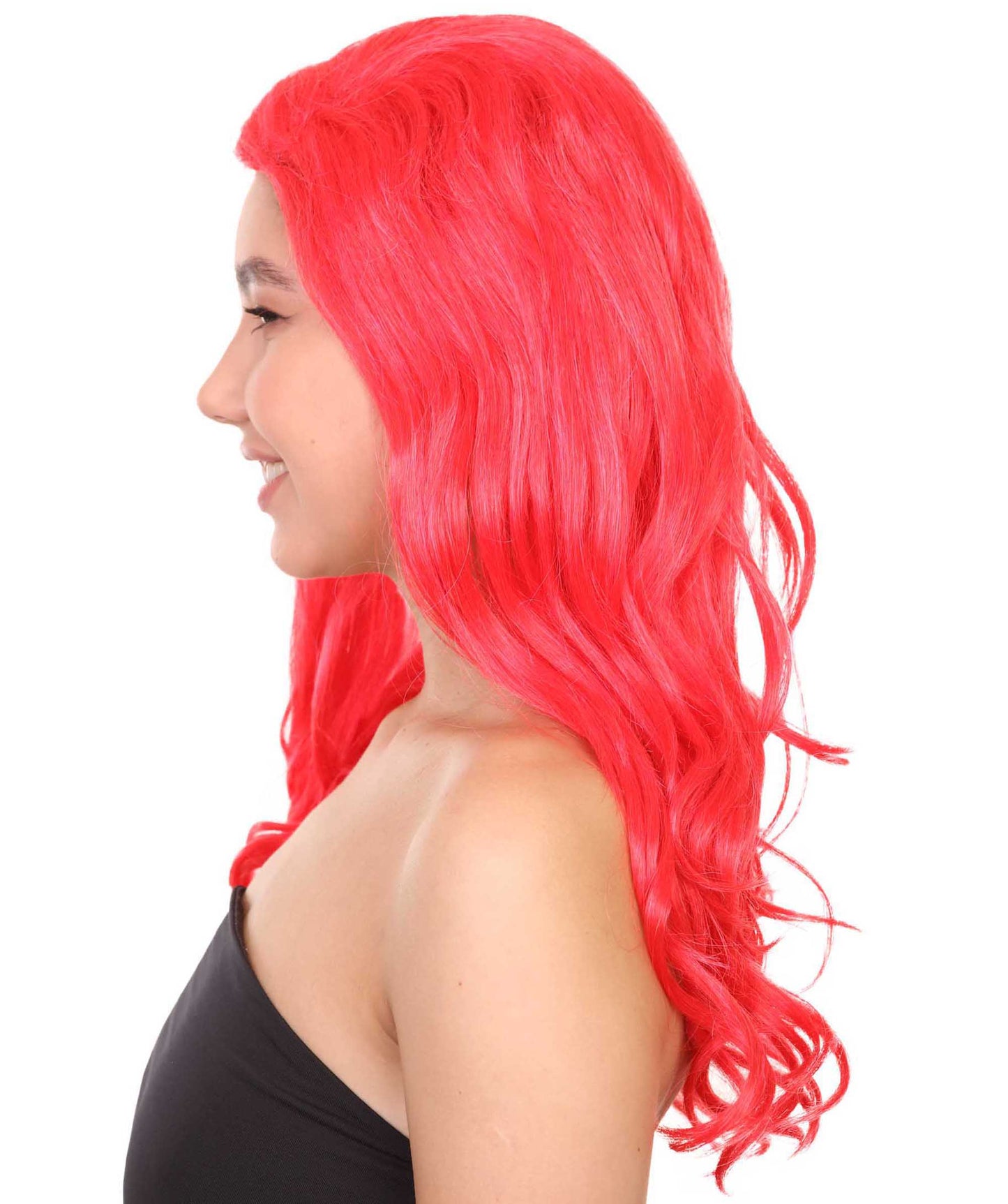 プレミアムハロウィンパーティーレディ H-5419 ロングレングス ハロウィンセクシーアメリカンポップスターウィッグ レッド