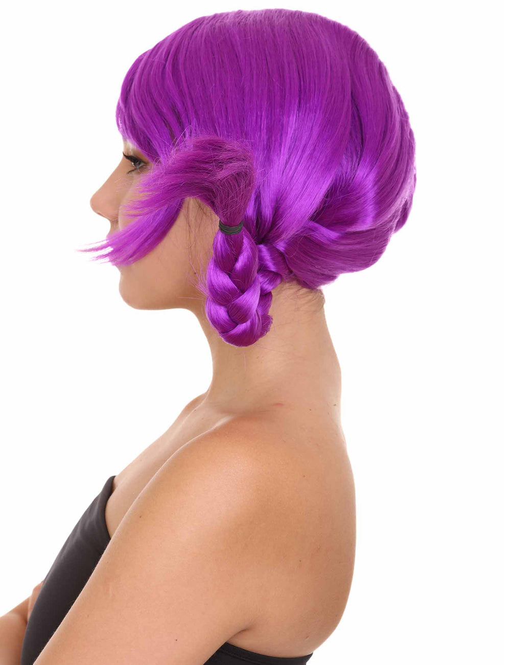 Wigs2you ハロウィン パーティー プレミアム レディース H-1645 簡単装着 とても快適 ピッピ バイオレット