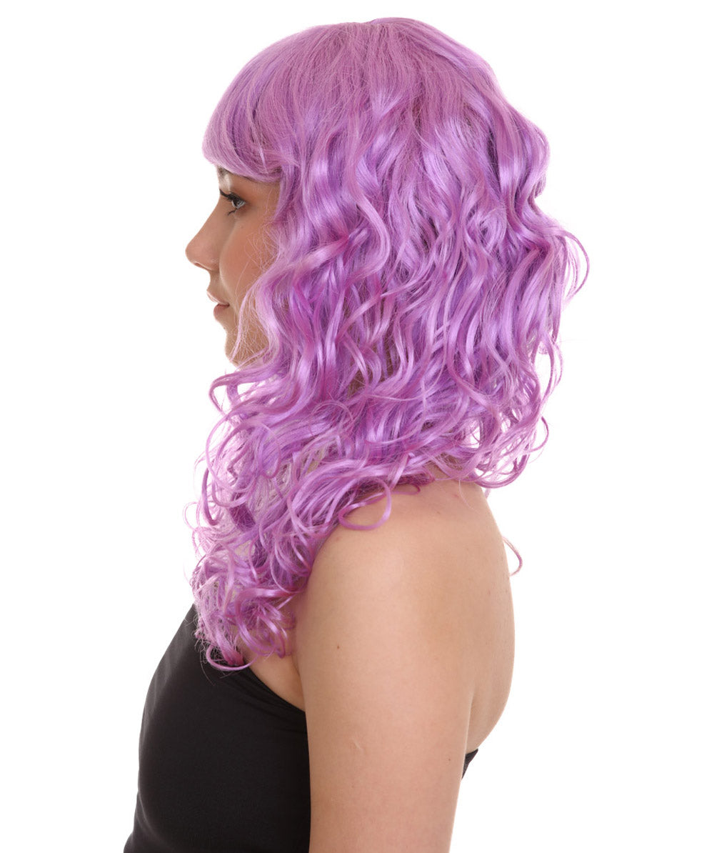 Wigs2you ハロウィンパーティー プレミアム レディース H-1007 着用しやすい ベラウィッグ Lt パープルカラー