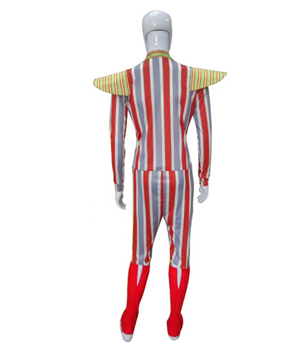 70年代のシンガー JCP-009 ストライプ コスチューム 2ピース マルチ ハロウィン コスチューム