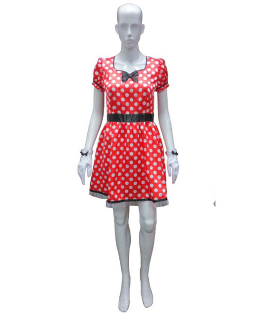 女性用 JCP-062 サッシー ミス マウス コスチューム レッド ハロウィン コスチューム