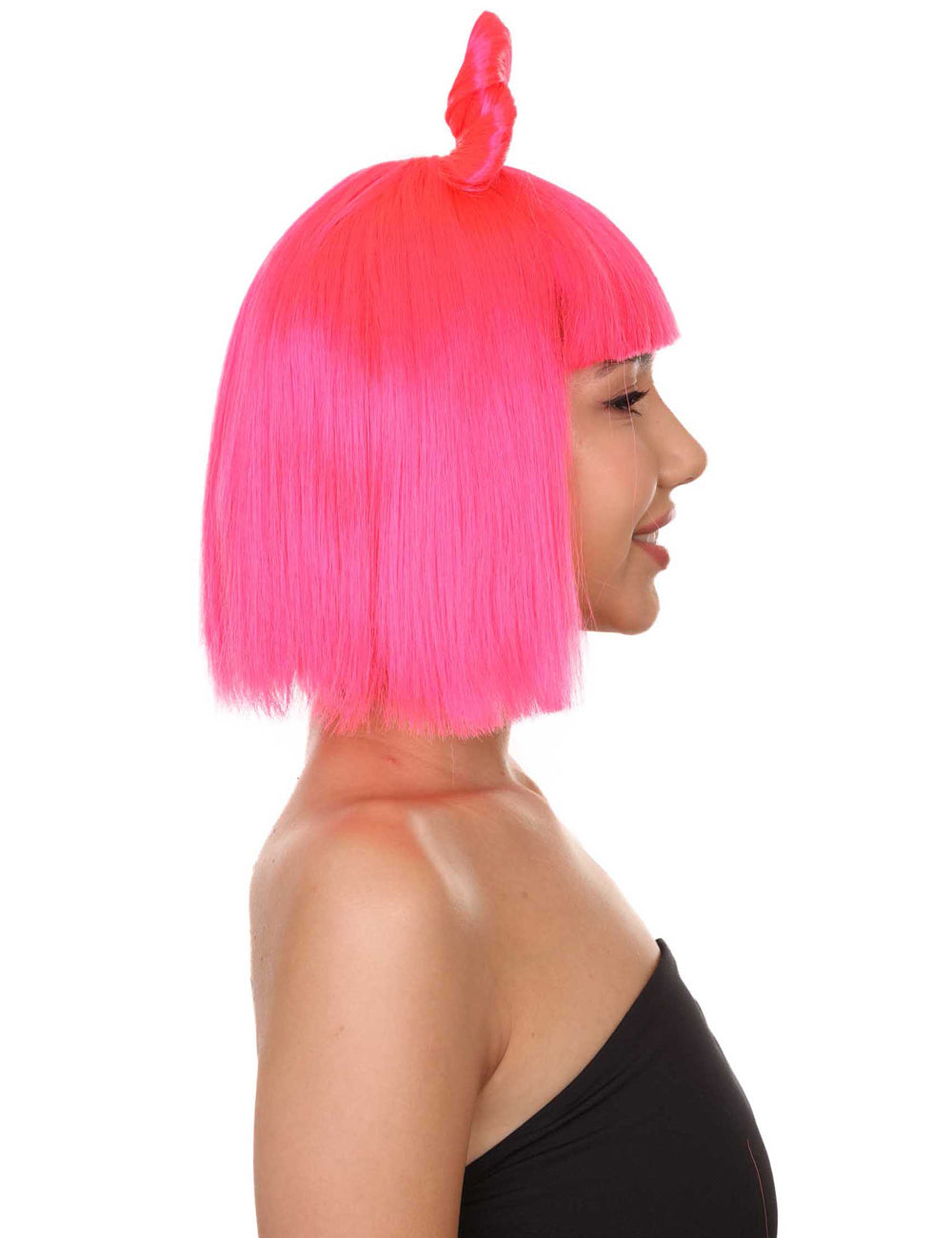 Wigs2you ハロウィン パーティー プレミアム レディース H-1656 簡単に着用でき 非常に快適なネオンピンクの蝶ウィッグ