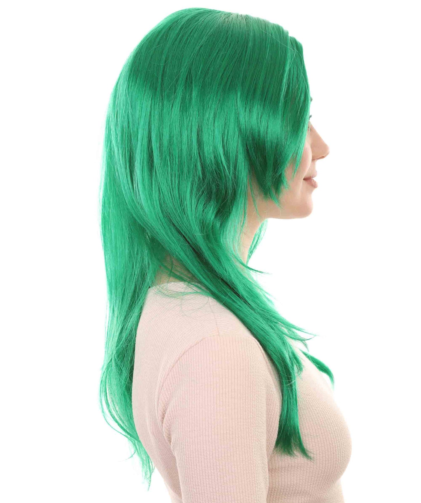 Wigs2you ハロウィンパーティー プレミアム レディース H-936 3レイヤーのパーティーガールウィッグ ダークグリーン色