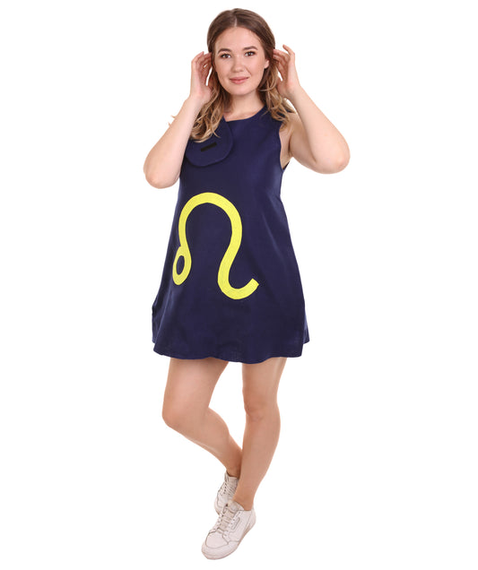 大人用女性の 12 JCO-256 獅子座の星座 パーティー トロール ドレス コスチューム ブルー ハロウィン コスプレ