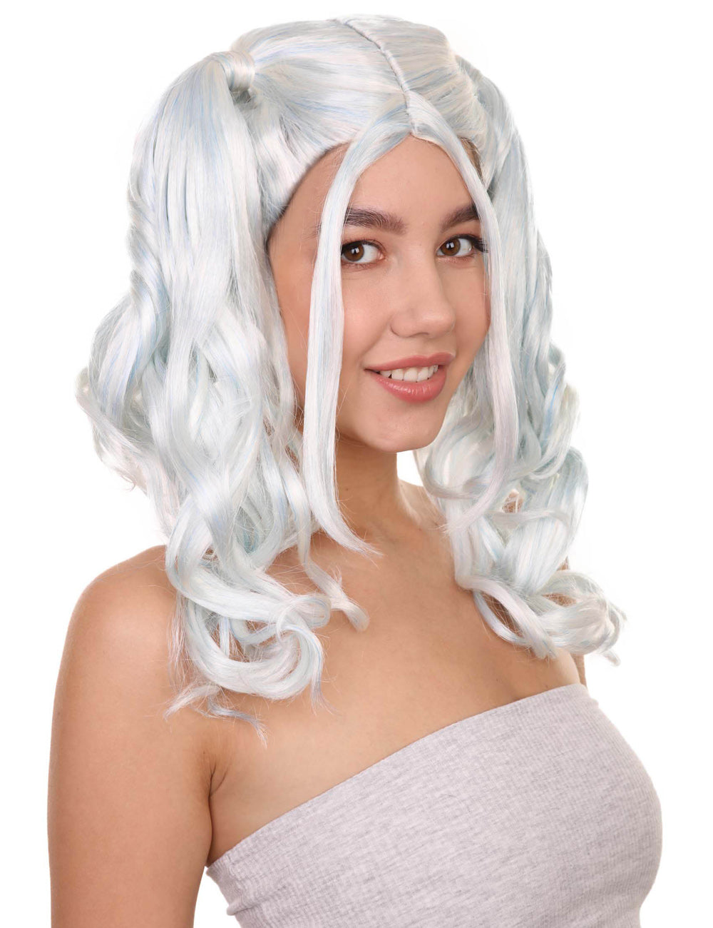 Wigs2you ハロウィンパーティー プレミアム レディース H-760 ドリー ピグテール ウィッグ スカイブルー色