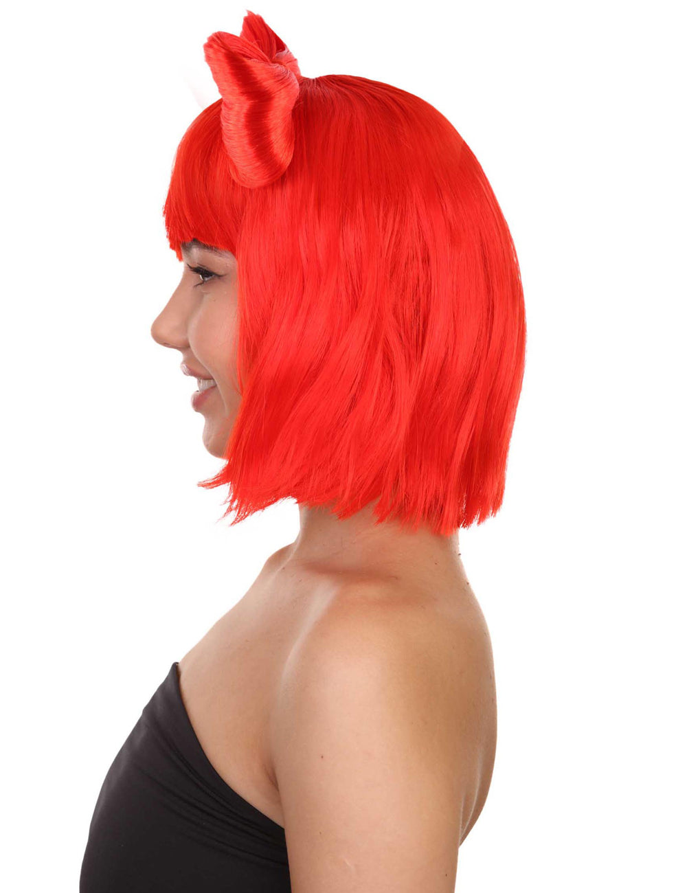 Wigs2you ハロウィン パーティー プレミアム レディース H-1655 簡単に着用でき 非常に快適なネオンレッドバタフライウィッグ
