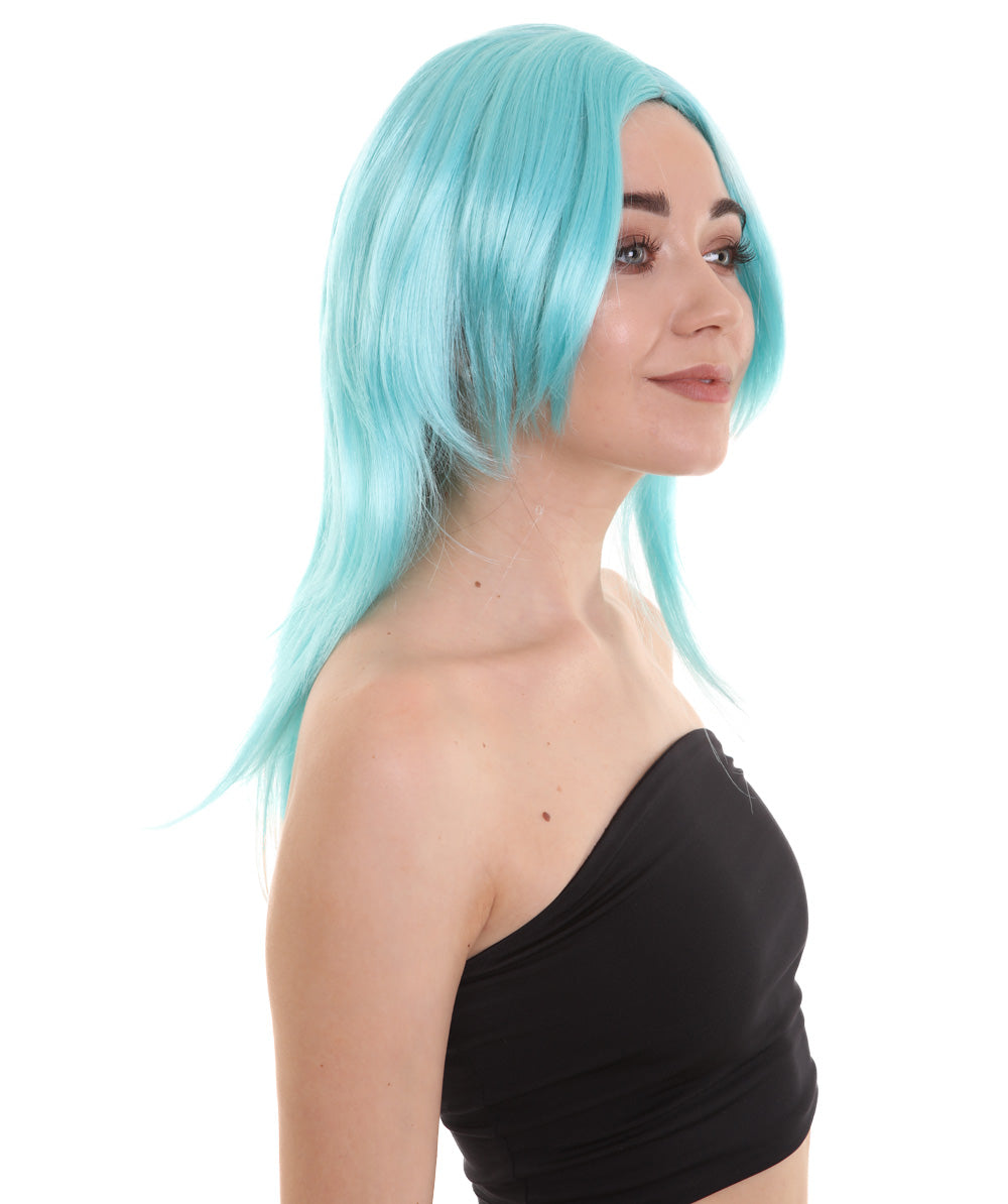 Wigs2you ハロウィンパーティープレミアム H-938 3レイヤーのパーティーガールウィッグ ブルーレイク色