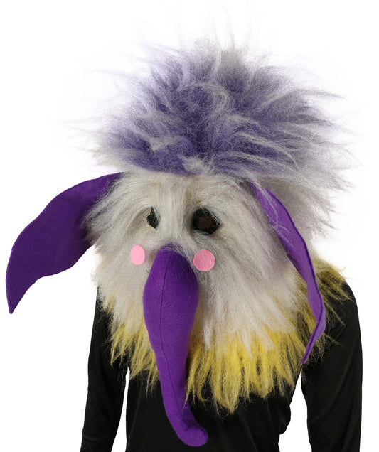 ユニセックス イエロー ソフト エレファント ファーリー マスク H-6808 プレミアム 通気性 キャップレス キャップ 難燃性合成繊維付き