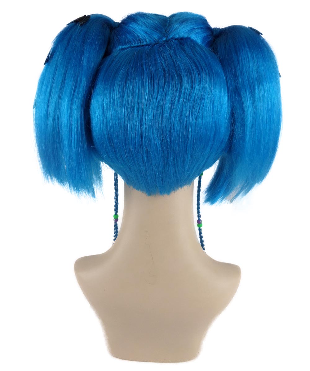 Wigs2you ハロウィンパーティープレミアム レディース H-706 バットエンジェルウィッグ ネオンブルー色