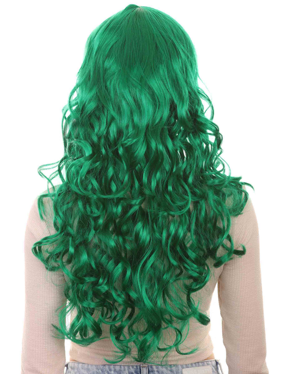 Wigs2you ハロウィン パーティー プレミアム レディース H-663 ロング グリーン カール ウィッグ