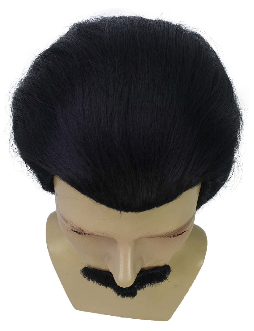 ハロウィンパーティープレミアム大人用メンズダッチ・ヴァン・デールリンデの黒ウィッグ H-5690