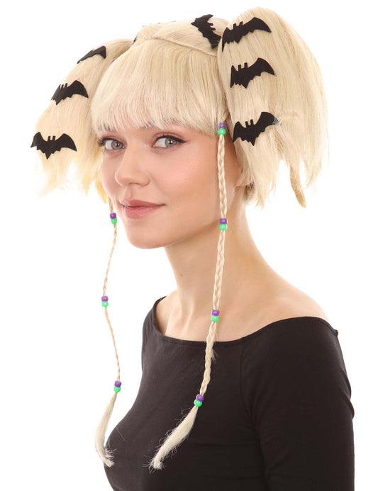 Wigs2you ハロウィンパーティー プレミアム レディース H-723 バットエンジェルウィッグ ブロンドカラー