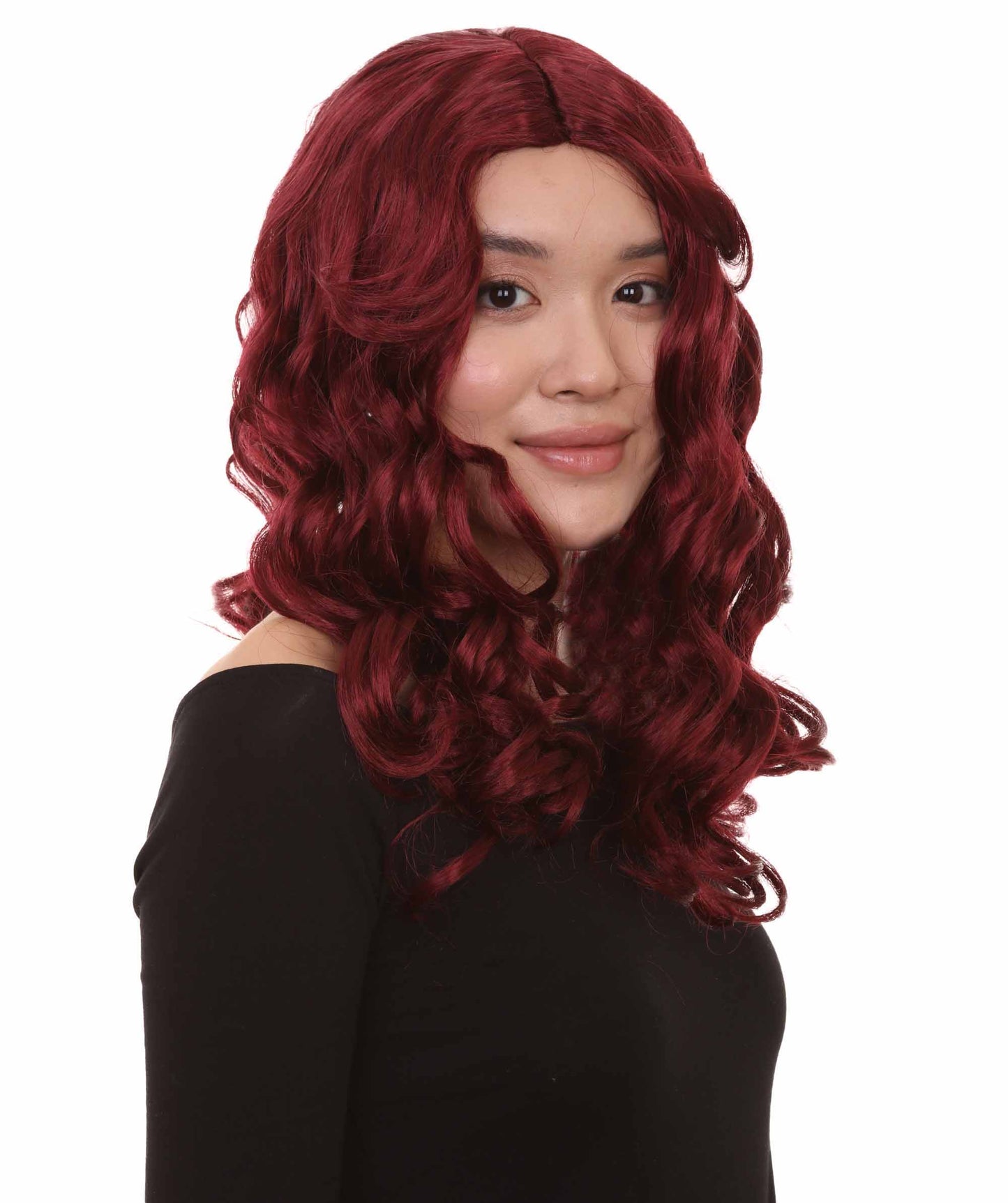 Wigs2you ハロウィンパーティー プレミアム レディース H-1079 アリスウィッグ 鏡の国のアリス バーガンディカラー