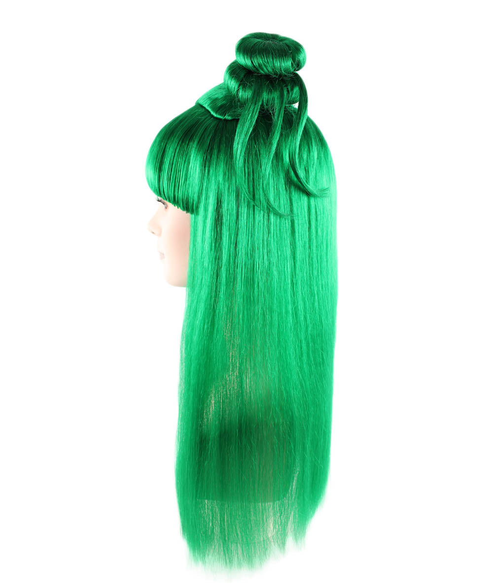 Wigs2you ハロウィン パーティー プレミアム レディース H-1202 快適なフィット感 ダークグリーン アジアン プリンセス ウィッグ