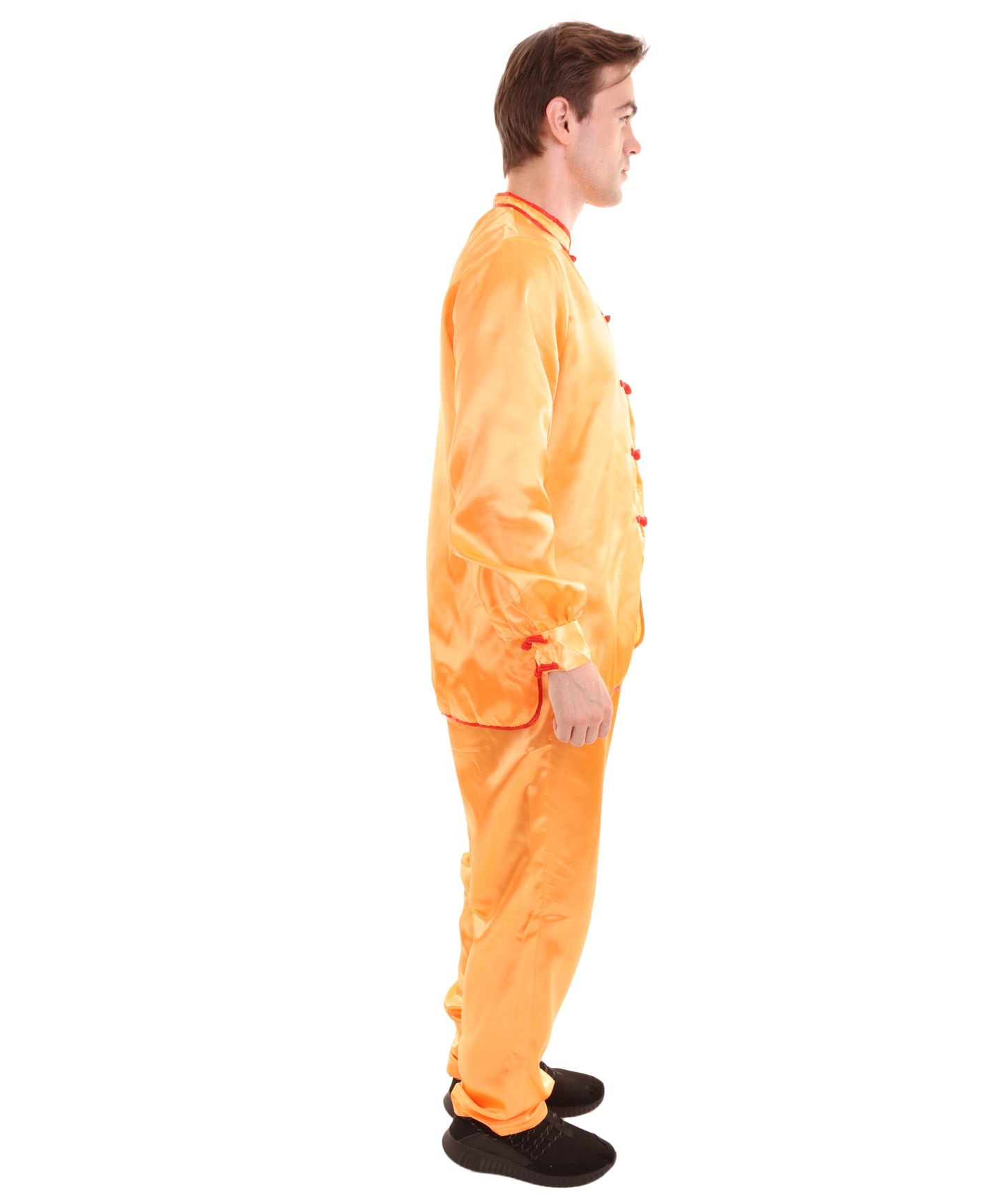 大人用メンズ JCO-269_10 中国の伝統的なカンフー オレンジサテン 制服 コスプレ衣装