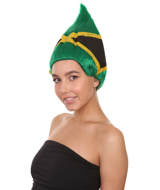 Wigs2youハロウィンパーティープレミアムレディースH-1880 着けやすい 非常に快適 ジャマイカ国旗トロールウィッグ