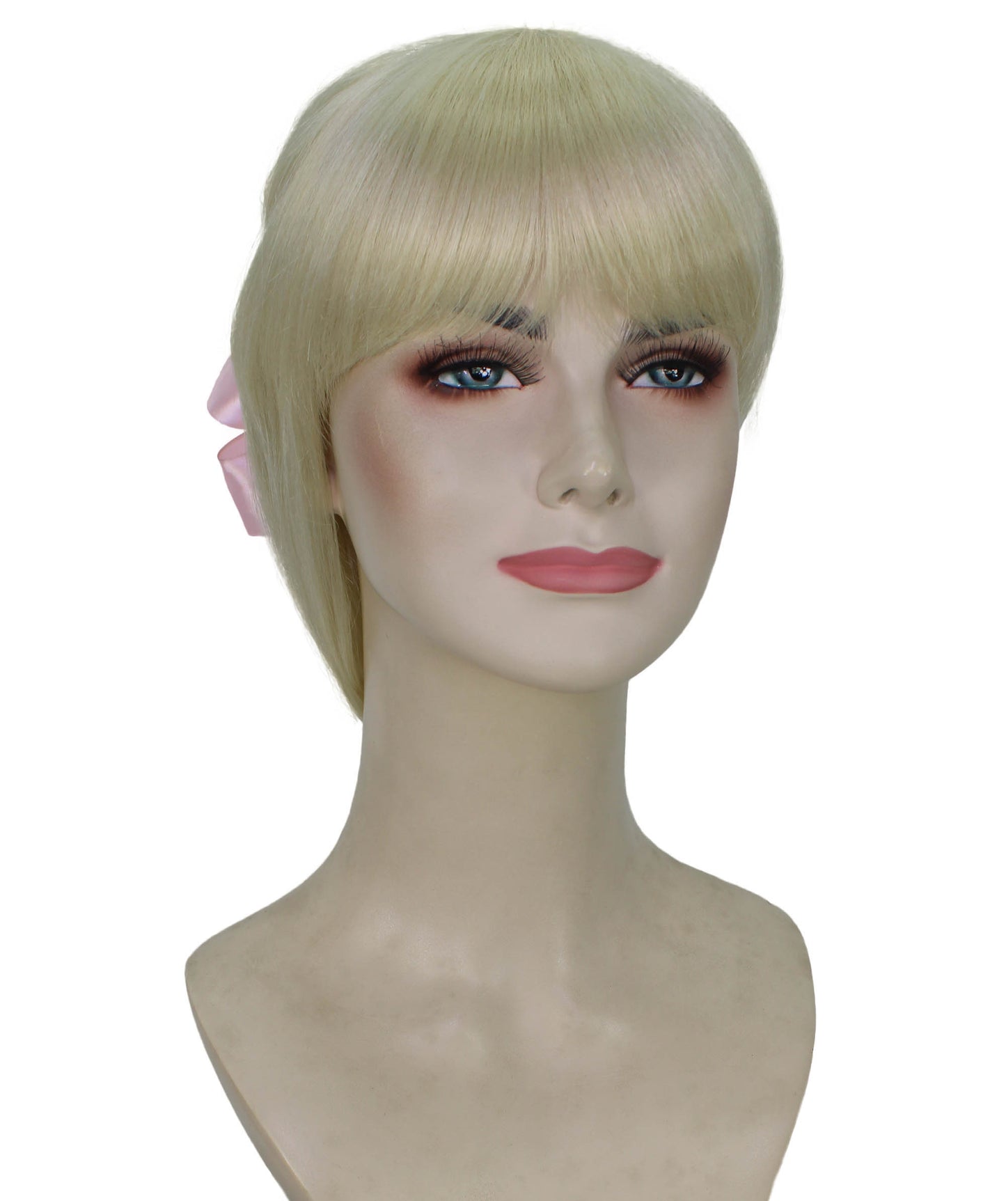 女性用 H-5999 ブロンドフィスティル編み込みポニーテールウィッグ コスプレに最適 難燃性合成繊維
