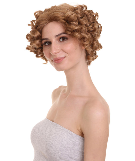 ハロウィンパーティープレミアムレディース H-2537 ブラウンドールカーリーウィッグ 魅力を再び ゴージャスなウィッグの究極のコレクション