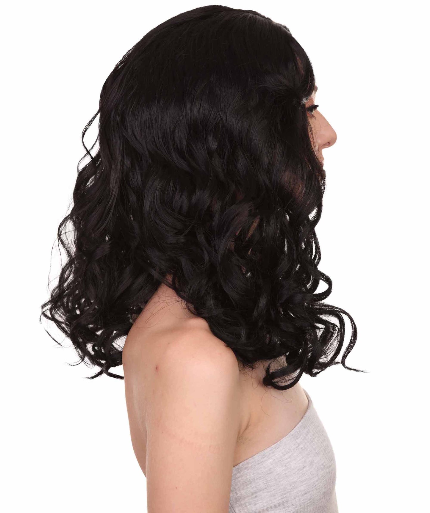 Wigs2you ハロウィンパーティープレミアムレディース H-1097 とても快適なアリスウィッグ 鏡の国のアリス ブラックカラー